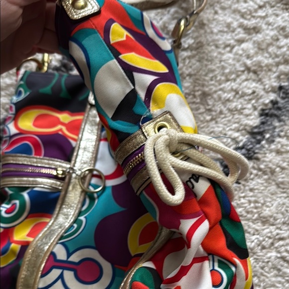 Coach Multicolor Poppy Collection Signature C Pattern Purse - Picture 11 of 15